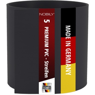 Premium Zaunsichtschutz HART-PVC / 5 x Streifen 2,525 m/Höhe 19 cm Anthrazitgrau - Zaun Sichtschutzstreifen Fachhandelsware für Doppelstabmattenzaun Zaun Sichtschutz anthrazit
