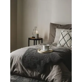 benuta Fellteppich Dave, Sonderform, Höhe: 21 mm, Teppich Wohnzimmer, Schlafzimmer, Esszimmer, Flur, Kunstfaser, Cozy grau