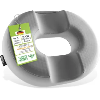 feela.® Orthopädisches Sitzring [3 Härtegrade] – Hämorrhoiden Sitzkissen mit Loch – nach OP & Geburt – Sitzring Steißbein Entlastung, Hämorriden Kissen, Sitzdonut – lindert Schmerzen (Weich)
