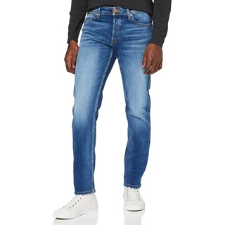 Herren Jack & Jones Comfort Fit Jeans Mike ORIGINAL JOS Mid Waist Reg Basic, Farben:Blau, Größe Jeans:31W / 32L