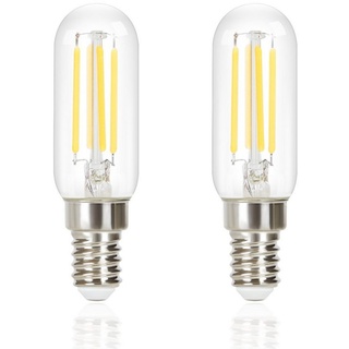 Nettlife LED-Leuchtmittel LED E14 Vintage Birnen 4W Glühbirnen T25 Lampe 6000K Kaltweiß, E14, 2 St., Kaltweiß weiß