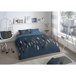 Good Morning Feathers blue 200 x 200 cm + 2 x 80 x 80 cm