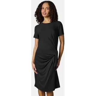 Ragwear Shirtkleid Knotta Kurzarm Schwarz M
