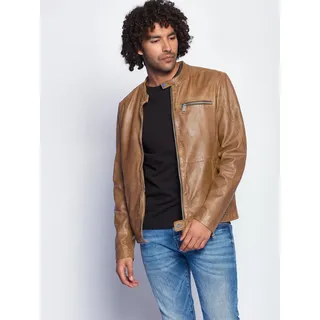 Lederjacke MAZE "181Berwick", Herren, Gr. XXL, braun (cognac), Obermaterial: 100% Lammleder. Futter: 100% Baumwolle. Ärmelfutter: 100% Polyester, ohne Bündchen, Jacken