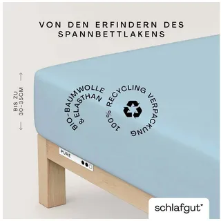 Baumwolle 180 x 200 - 200 x 220 cm blue light
