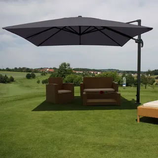 Gastronomie-Luxus-Ampelschirm HWC, Sonnenschirm Ø 4,30 m - 3x3 m