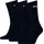 Crew 3er Pack black 35-38