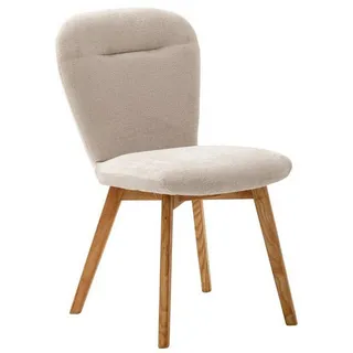 Livetastic Stuhl, Weiß, Holz, Textil, Esche, massiv, 50x88x64 cm, Esszimmer, Stühle, Esszimmerstühle, Vierfußstühle