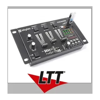 Skytec STM-3020B 6-Kanal-Mischpult USB/MP3 - Schwarz