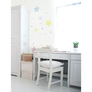 Wandtattoo ART FOR THE HOME "Sterne", bunt (pastel), B:70cm H:25cm T:0,5cm Ø:74,33cm, PVC, Wandtattoos, Wandtattoo, Wandaufkleber - Sterne - Pastellfarben - 2 x 25x70 cm