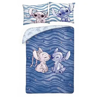 Halantex Lilo & Stitch Engelswellen Baumwolle Multicolor 140 x 200 cm + 70 x 90 cm