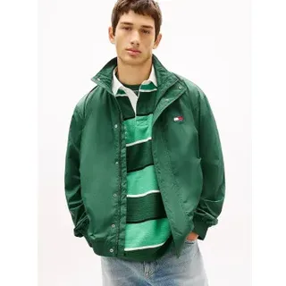 Tommy Jeans für Herren. DM0DM22738 Wasserabweisende Jacke mit grünem Rückenlogo (XL), Lässig, Nylon