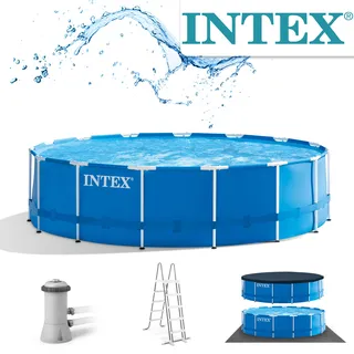 Intex Frame Pool Set Rondo Ø 457 x 122 cm blau - Komplettset