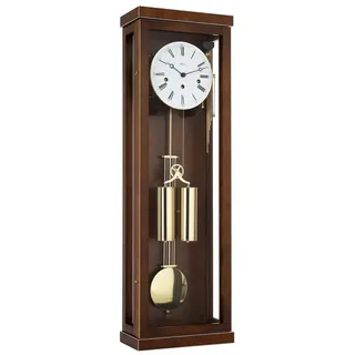 Hermle Pendelwanduhr Mechanische Wanduhr mit Pendel als Regulator (Seilzug mit Doppelgewicht und Federaufzug) braun