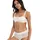 Damen Spitzen-BH Lace Balconette ohne Bügel ohne Polsterung Verstellbare Träger 80B Ecru White