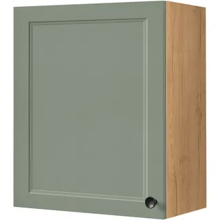 Nobilia Hängeschrank NOBILIA "Cascada", Ausrichtung wählbar, vormontiert", grün (front: lacklaminat schilf, korpus: eiche sierra nachbildung), B:60cm H:72cm T:37,2cm, Schränke, Hängeschrank, in drei Breiten: 30, 45 und 60 cm, mit Soft-Close-Funktion