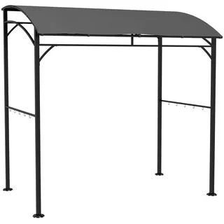 Outsunny Grillpavillon 2,15 x 1,5 m Dunkelgrau/Schwarz