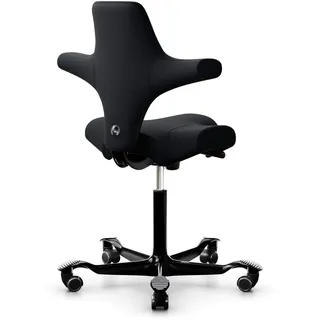 HÅG Capisco 8106 Drehstuhl, schwarz Stoff Xtreme Gestell silber lackiert