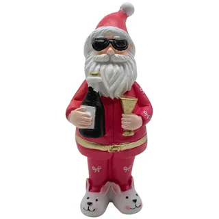 Lustiger Weihnachtsmann Pink ca. 21,5 cm Weihnachten Adent Weihnachtsdeko lustig