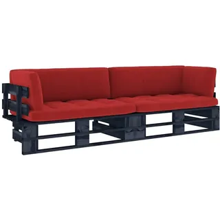 Paletten Lounge Set Gartenmöbel Palettensofa Sofa Kiefernholz Imprägniert vidaXL