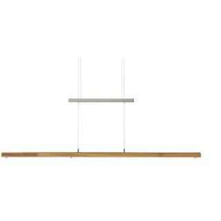 LED-Pendelleuchte  1-flammig  Eiche natur   , holzfarben , Maße (cm): B: 12 H: 160