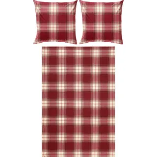 REDBEST Biber Karo Rot 200 x 200 cm + 2 x 80 x 80 cm