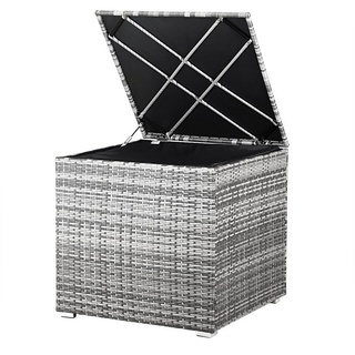 Casaria Auflagenbox (1 St), 318 L mit Deckel 75x75x70cm Wasserdicht Gasdruckfeder Garten Kissenbox Gartenbox Grau grau