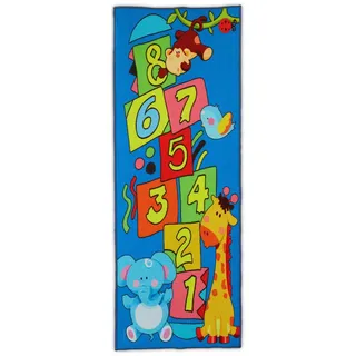 Relaxdays Hüpfspiel Kinderteppich 67 x 179 cm Mehrfarbig