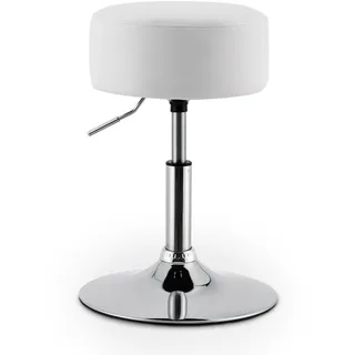 Juskys Hocker Tonia Kunstleder 33 x 49-64 x 33 cm Weiß