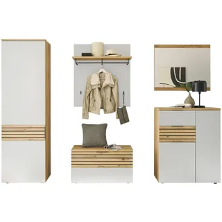 moebel dich auf Garderobe, Weiß, Holz, 1-Sitzer, 290x200x38 cm, Garderobe, Garderoben-Sets & Serien, Garderoben-Sets