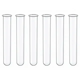 naninoa GmbH Dekovase Reagenzglas 6 Stück, 19,8 x 2,9cm, Blumenvase Glasröhrchen Deko weiß