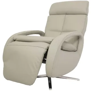 Mendler Relaxsessel HWC-L11 Voll-Leder grau