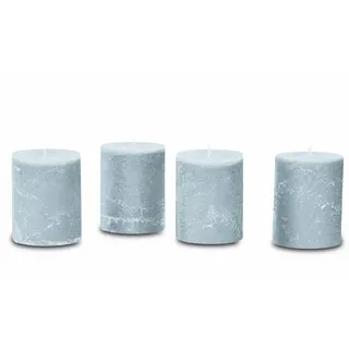 Mirabeau Stumpenkerze 4 St. graublau