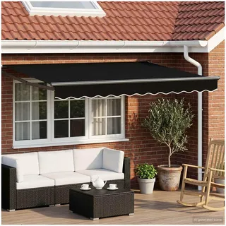 vidaXL Markise 3,5 x 2,5 m schwarz