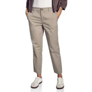 STREET ONE Damen A378680 Softe Twill Chino, Buff Grey, 38W x 28L