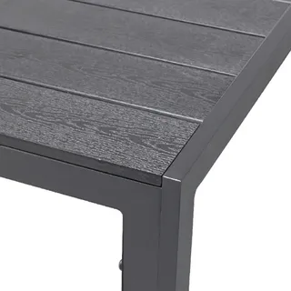 INDA-Exclusiv WPC Aluminium Gartentisch anthrazit / grau 160 x 90 x 74 cm