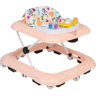 Baby Gehwagen Gehfrei Lauflernwagen Babywalker Lauflernhilfe Alpina, Farbe:Lachs