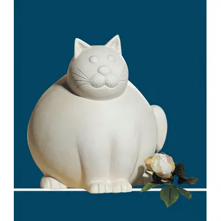 Dekofigur GILDE "Katze Molli, creme-weiß" Dekofiguren Gr. B/H/T: 27,0 cm x 30 cm x 26,0 cm, Katze, beige (creme, weiß) Deko-Objekte Dekoobjekt, Tierfigur, Höhe 30 cm, aus Keramik, Wohnzimmer