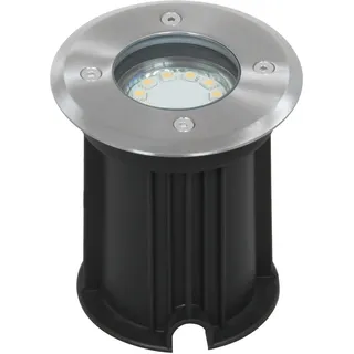 Smartwares 01.586.21 LED Bodeneinbaustrahler für Außen – rund – befahrbar – bis zu 800 kg belastbar – Einbau-Durchmesser 9,2 cm