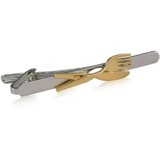 LINDENMANN Krawattenklammer Krawattennadel Messer + Gabel
