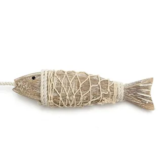 2 Hänger Fisch, Deko Fische, Holzfische Maritime Deko, Hänger Fisch Mit Schnur Zum Aufhängen Deko, Fische Anhänger Hängedeko Maritim Meer Dekoration, Maritime Deko Outdoor