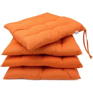 ZOLLNER Stuhlkissen 40 x 40 cm Orange