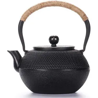 LuxusKollektion Teekanne Teekanne Gusseisen Japanische Tetsubin Sieb 1200ml Sterne Schwarz bunt