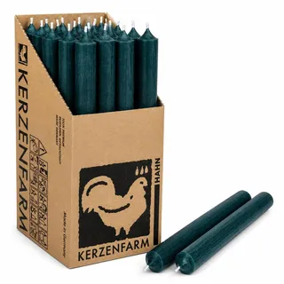 Extra lange Stabkerzen Petrol – 25 cm (250 mm) – Ø 2,2 cm – durchgefärbt & tropffrei – Made in Germany – 12 Std. Brenndauer – wählbar 10 oder 25 Stück (10, Petrol/Ozean-Blau)