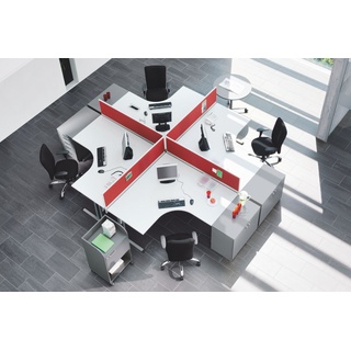 EXPERT Büromöbel Set, 4 Arbeitsplätze, 510x620cm
