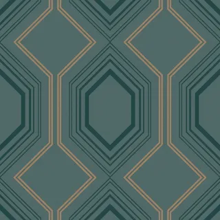 Wow Vliestapete Art Deco Chic", Grün - 1005x52 cm