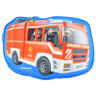 United Labels® Dekokissen Playmobil Kissen - City Action Feuerwehr Plüsch Dekokissen Sitzkissen Zierkissen 32 x 36 x 10 cm