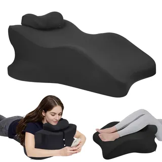 Nastopee 4 In 1 Kissen Für Venenkissen Beinhochlagerungskissen,Memory-Schaum,Ergonomisches Komfort-Kissen,Verbesserung Der Durchblutung,Beinkissen Für Beine,Füße,Rücken,Sofa,Bett (Schwarz)