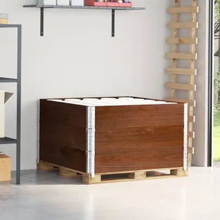 Paletten-Aufsatzrahmen 3 Stk. Braun 100x100cm Massivholz Kiefer, Gartenmöbel-Sets 2024 Neu - Braun