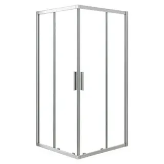 AICA 80x80x185cm 5mm ESG Eckeinstieg Schiebetür eckdusche Pendeltür Duschabtrennung Duschkabine Duschtür